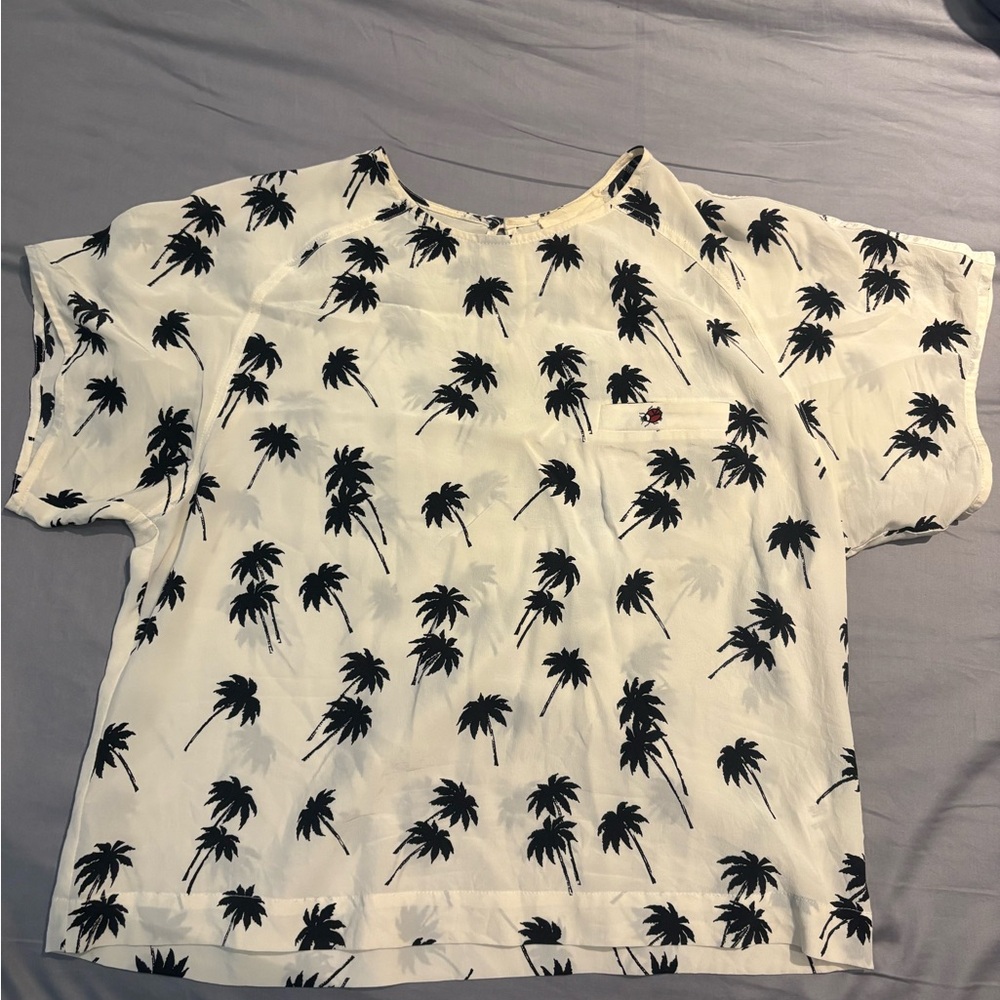100% Silk Band Of Outsiders Palm Tree Top